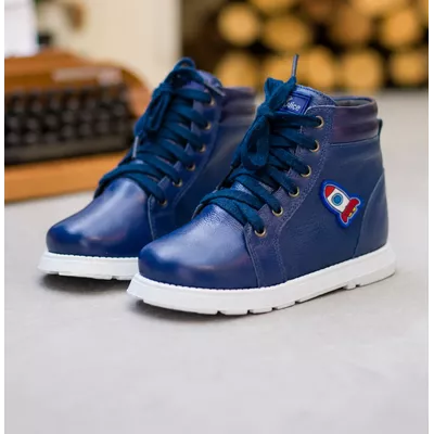 BOTINHA BT110X AZUL MARINHO E AZUL METALICO FOGUET